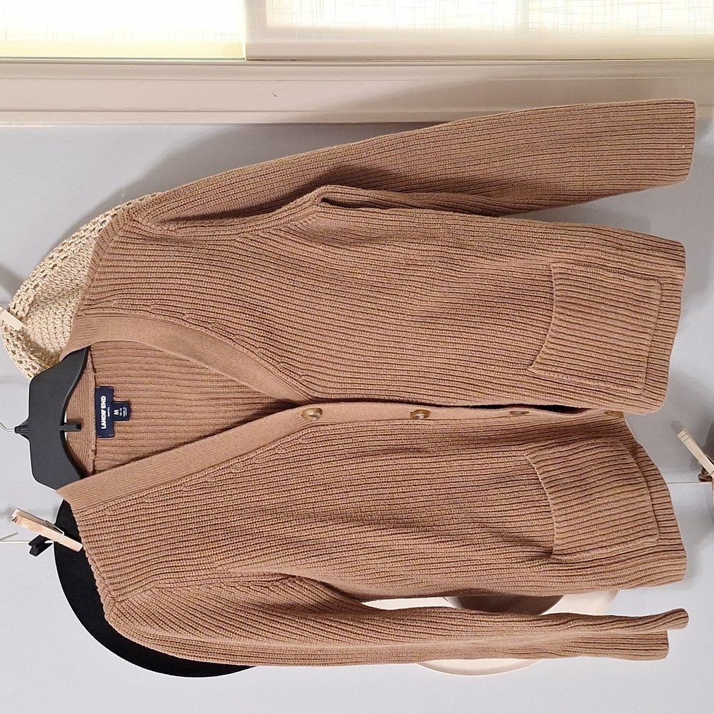 Land's End drifter shaker stitch cotton cardigan